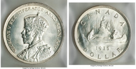 George V Pair of Certified Dollars 1935 MS65 ICCS, KM30. Both white untoned Gem Uncirculated. Sold as is, no returns. 

HID09801242017

© 2020 Her...