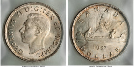 George VI Dollar 1937 MS65 ICCS Royal Canadian mint, KM37. Peach and gray toning. 

HID09801242017

© 2020 Heritage Auctions | All Rights Reserved...