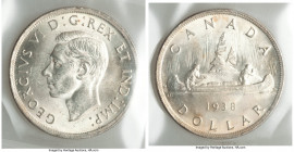 George VI 3-Piece Lot of Certified Dollars 1938 ICCS, Royal Canadian mint, KM37. Lot includes (2) MS63 and (1) MS62. Sold as is, no returns.

HID098...
