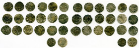 20-Piece Lot of Uncertified Deniers ND (12th-13th Century) VF, Includes (17) Le Marche, (1) St. Martial and (2) Deols. Average size 18.8mm. Average we...