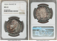 Charles X 5 Francs 1826-A MS63 NGC, Paris mint, KM720.1. Lilac, turquoise and lilac toning. 

HID09801242017

© 2020 Heritage Auctions | All Right...