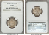 Napoleon III Franc 1866-BB MS65 NGC, Strasbourg mint, KM806.2. Full strike and draped in cloudy taupe toning. 

HID09801242017

© 2020 Heritage Au...