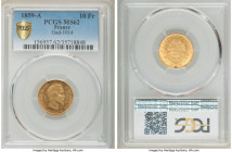 Napoleon III gold 10 Francs 1859-A MS62 PCGS, Paris mint, KM784.3, Gad-1014. AGW 0.0933 oz. 

HID09801242017

© 2020 Heritage Auctions | All Right...