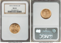 Republic gold 20 Francs 1875-A MS65 NGC, Paris mint, KM825. Crisp strike, unmarked fields and satin mint bloom. 

HID09801242017

© 2020 Heritage ...