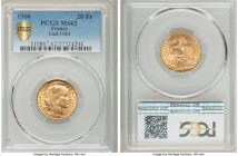 Republic gold 20 Francs 1900-A MS62 PCGS, KM847, Gad-1064. AGW 0.1867 oz. 

HID09801242017

© 2020 Heritage Auctions | All Rights Reserved