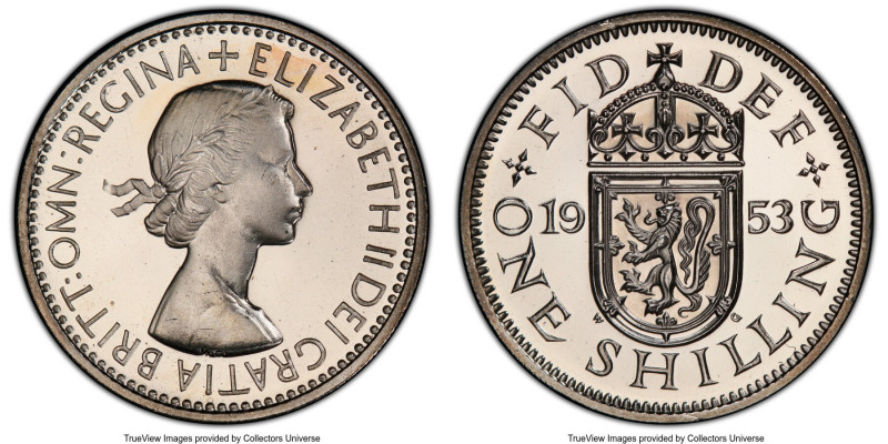 Elizabeth II Proof Shilling 1953 PR65 Deep Cameo PCGS, KM891, S-4140 (not S-4139...