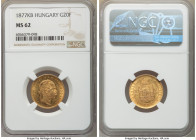 Franz Joseph I gold 8 Forint (20 Francs) 1877-KB MS62 NGC, Kremnitz mint, KM455.1. AGW 0.1867 oz. 

HID09801242017

© 2020 Heritage Auctions | All...