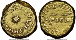 Arab-Byzantine. temp. al-Walid I (AH 86-96 / AD 705-715) gold Solidus Indictional Year 11 (AH 94 / AD 712/713) AU Details (Cleaned) NGC, Uncertain Spa...