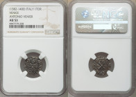 Venice 3-Piece Lot of Certified Tornesello NGC, 1) Antonio Venier Tornesello ND (1382-1400) - AU53 2) Antonio Venier Tornesello ND (1382-1400) - AU50 ...