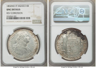Charles IV 8 Reales 1802 Mo-FT UNC Details (Reverse Corrosion) NGC, Mexico City mint, KM109. Prominent obverse doubling. 

HID09801242017

© 2020 ...