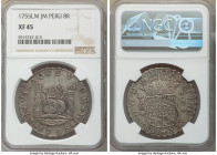 Ferdinand VI 8 Reales 1755 LM-JM XF45 NGC, Lima mint, KM55.1. Cadet gray and graphite toned. 

HID09801242017

© 2020 Heritage Auctions | All Righ...