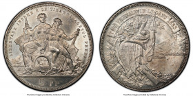 Confederation "Lugano Shooting Festival" 5 Francs 1883 MS65 PCGS, KM-XS16, Richter-1373. 

HID09801242017

© 2020 Heritage Auctions | All Rights R...