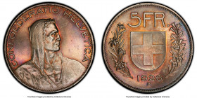 Confederation 5 Francs 1926-B MS64 PCGS, Bern mint, KM38. Violet, sunset orange and blue toning. 

HID09801242017

© 2020 Heritage Auctions | All ...