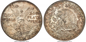 Estados Unidos 2 Pesos 1921-Mo MS66 NGC, Mexico City mint, KM462, Elizondo-1061. A satiny, resplendent gem exhibiting luminous cartwheel brilliance be...