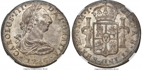 Charles III 8 Reales 1786 LM-MI MS64 NGC, Lima mint, KM78a, Elizondo-44, Cal-1055. A lovely choice selection that reveals luxurious velveteen luster, ...