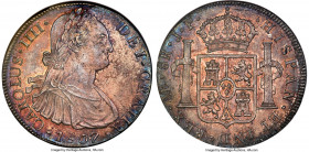 Charles IV 8 Reales 1807 LM-JP MS62 NGC, Lima mint, KM97, Elizondo-71, Cal-927. A fully Mint State example with gorgeous original patina ranging from ...
