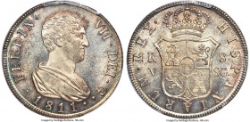 Ferdinand VII 8 Reales 1811 V-SG MS64 PCGS, Valencia mint, KM455.2, Dav-320, Cal-1438 (prev. Cal-667). Generously frosted over Ferdinand's bust, produ...