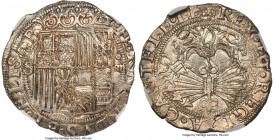 Ferdinand & Isabella (1474-1504) 4 Reales ND (1479-1504) S-D MS64 NGC, Seville mint, Cal-564, Cay-2812. 13.64gm. Simply gorgeous quality for this earl...