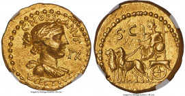 L. Cestius and C. Norbanus (43 BC). AV aureus (19mm, 8.05 gm, 8h). NGC AU 4/5 - 4/5. Rome, January-April 43 BC. C•NORBANVS / L•CESTIVS, draped bust of...