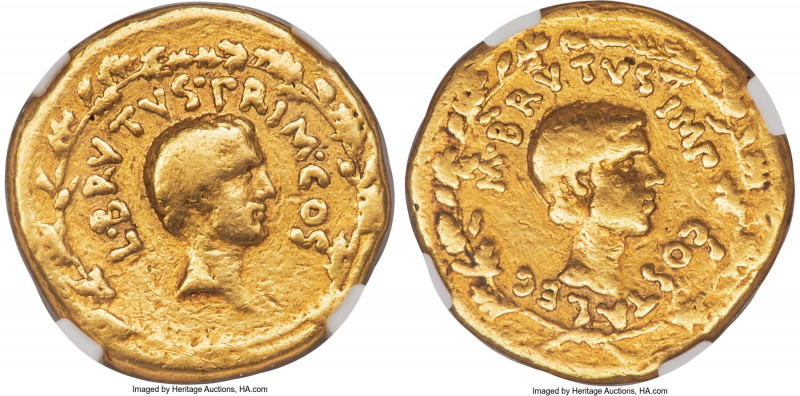 Marcus Junius Brutus, Assassin of Caesar and Imperator (44-42 BC), with Pedanius...