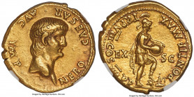 Nero, as Augustus (AD 54-68). AV aureus (19mm, 7.58 gm, 6h). NGC Choice XF 5/5 - 3/5. Rome, December AD 61-December AD 62. NERO•CAESAR•AVG•IMP, bare h...