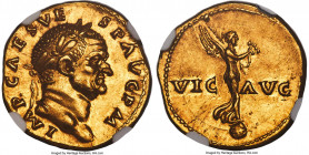 Vespasian (AD 69-79). AV aureus (19mm, 7.31 gm, 7h). NGC MS 5/5 - 3/5, Fine Style, brushed. Rome, July-December AD 71. IMP CAES VE-SP AVG P M, laureat...