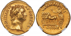 Domitian, as Augustus (AD 81-96). AV aureus (19mm, 7.54 gm, 6h). NGC AU S 5/5 - 5/5, Fine Style. Rome, AD 92-94. DOMITIANVS-AVGVSTVS•, bare head of Do...