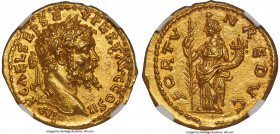 Septimius Severus (AD 193-211). AV aureus (20mm, 7.19 gm, 12h). NGC MS 5/5 - 4/5. Emesa, AD 193. IM-P CAE L SEP SE-V PERT AVG COS II, laureate head of...
