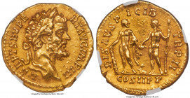Septimius Severus (AD 193-211). AV aureus (20mm, 7.21 gm, 11h). NGC AU 5/5 - 3/5. Rome, AD 194. L SEPT SEV PE-RT AVG IMP III, laureate head of Septimi...