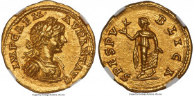 Caracalla, as Augustus (AD 198-217). AV aureus (20mm, 7.13 gm, 6h). NGC Choice AU S 5/5 - 5/5, Fine Style. Laodicea ad Mare, AD 198. IMP CAE M•AVR ANT...