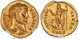 Galerius, as Caesar (AD 305-311). AV aureus (18mm, 5.35 gm, 5h). NGC MS 5/5 - 4/5. Antioch, 1/60 of a Roman pound standard, AD 293-295. MAXIMIANVS-NOB...