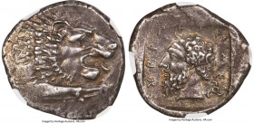 LYCIAN DYNASTS. Mithrapata (ca. 390-360 BC). AR stater (24mm, 9.73 gm, 5h). NGC Choice XF S 5/5 - 5/5. Antiphellus, ca. 380-375 BC. Forepart of crouch...