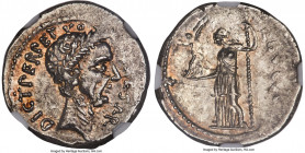Julius Caesar, as Dictator Perpetuo (February-March 44 BC), with Lucius Aemilius Buca, as Moneyer. AR denarius (18mm, 4.00 gm, 8h). NGC MS 4/5 - 5/5. ...