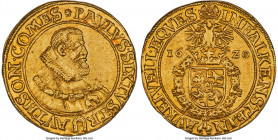 Trautson. Paul Sixtus von Falkenstein gold 5 Ducat 1620 MS62 NGC, Vienna mint, KM-A22 (Rare), Fr-894 (Very Rare; 2 Known), Horsky-5665, Donebauer-Unl....