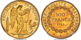 Republic aluminum-bronze Proof Essai 100 Francs 1914-A PR66 NGC, Paris mint, KM-Unl., Maz-2113 (R3), VG-4800. Plain edge. A very rarely seen aluminum-...