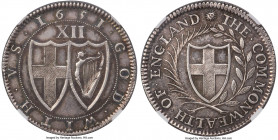 Commonwealth silver Pattern Shilling 1651 MS63 NGC, Sun mm, KM-Unl., ESC-173 (R3; prev. ESC-1002), N-pg. 206. Milled edge. By Pierre Blondeau. A rare ...