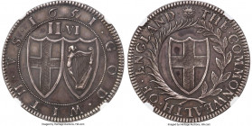 Commonwealth silver Pattern 1/2 Crown 1651 MS62 NGC, Sun mm, KM-Unl., ESC-62 (R3; prev. ESC-443), N-2731 (R). 15.08gm. Edge inscription: IN THE THIRD ...