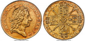 George I gold 5 Guineas 1726 AU50 PCGS, KM547, Fr-325, S-3626, Schneider-542. TERTIO edge. A challenging type that should inspire immediate attention ...