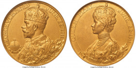 George V gold "Coronation" Medal 1911 MS65 NGC, Eimer-1952a, BHM-4022. 51mm. 83.45gm. By B. Mackennal. Matte finish. A beloved coronation type that pr...