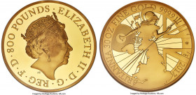 Elizabeth II gold Proof Britannia 800 Pounds (30 oz) 2017 PR70 Ultra Cameo NGC, KM-Unl. 100mm. 30th anniversary privy mark. Maximum Mintage: 21. Numbe...
