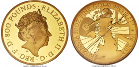 Elizabeth II gold Proof Britannia 800 Pounds (30 oz) 2017 PR69 Ultra Cameo NGC, KM-Unl. 100mm. 30th anniversary privy mark. Maximum Mintage: 21. A nea...