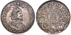 Ferdinand III silver "Sopron Coronation" Medal ND (1625) AU55 NGC, Montenuovo-809, Horsky-Unl., Voglhuber-212 (as Taler). 41mm. Approximately 29gm. By...