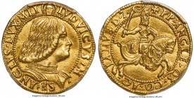 Milan. Ludovico Maria Sforza gold 2 Testone (2 Ducato) ND (1494-1500) MS63 PCGS, Fr-698, Bellesia-35 (R3), MIR-228/1 (RR), Crippa-1/B (R2). 7.02gm. (m...
