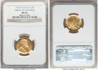 Zog I gold 20 Franga Ari 1926-R MS66 NGC, Rome mint, KM12, Fr-4. A Gem Mint State representative of this collectible gold series featuring Prince Skan...