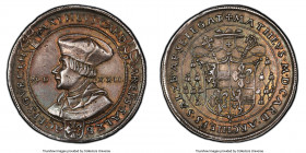 Salzburg. Matthäus Lang von Wellenburg (1519-1540) Guldiner MDXXII (1522) XF45 PCGS, Salzburg mint, Dav-8161, Zöttl-202. A wholly appreciable and trul...