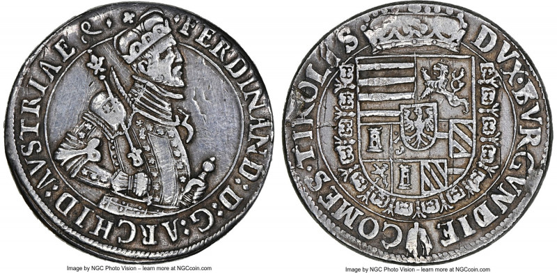 Archduke Ferdinand 3 Taler ND (1564-1595) XF Details (Mount Removed, Tooled) NGC...