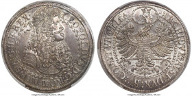 Leopold I 2 Taler ND (1657-1705) MS63 PCGS, Hall mint, KM1120.2, Dav-3251. A beautifully produced coin, generally sharply struck throughout, with trac...