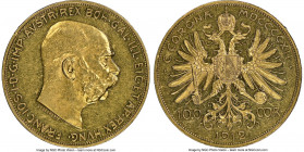Franz Joseph I gold Prooflike 100 Corona 1912 PL60 NGC, Vienna mint, KM2819, Fr-507. A commendable selection of this incredibly popular issue, one tha...