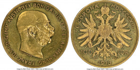 Franz Joseph I gold Prooflike 100 Corona 1913 Prooflike Details (Cleaned) NGC, KM2819, Fr-507. A more attainable representative of this contested issu...