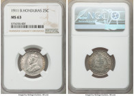 British Colony. George V 25 Cents 1911 MS63 NGC, KM17. A wholesome specimen laden with frosted mint brilliance encircling George’s portrait at the tur...